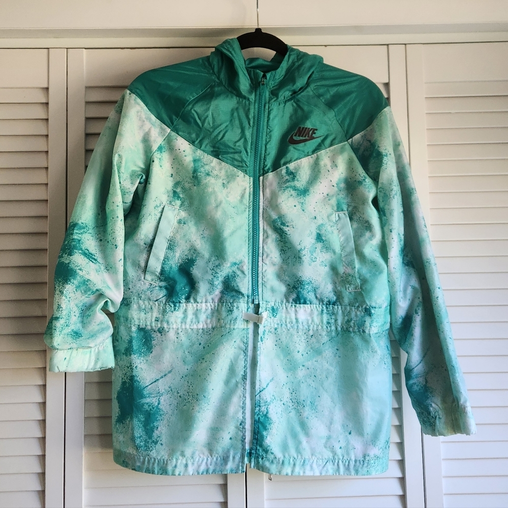 ☀️Nike Teal and White Windbreaker Jacket